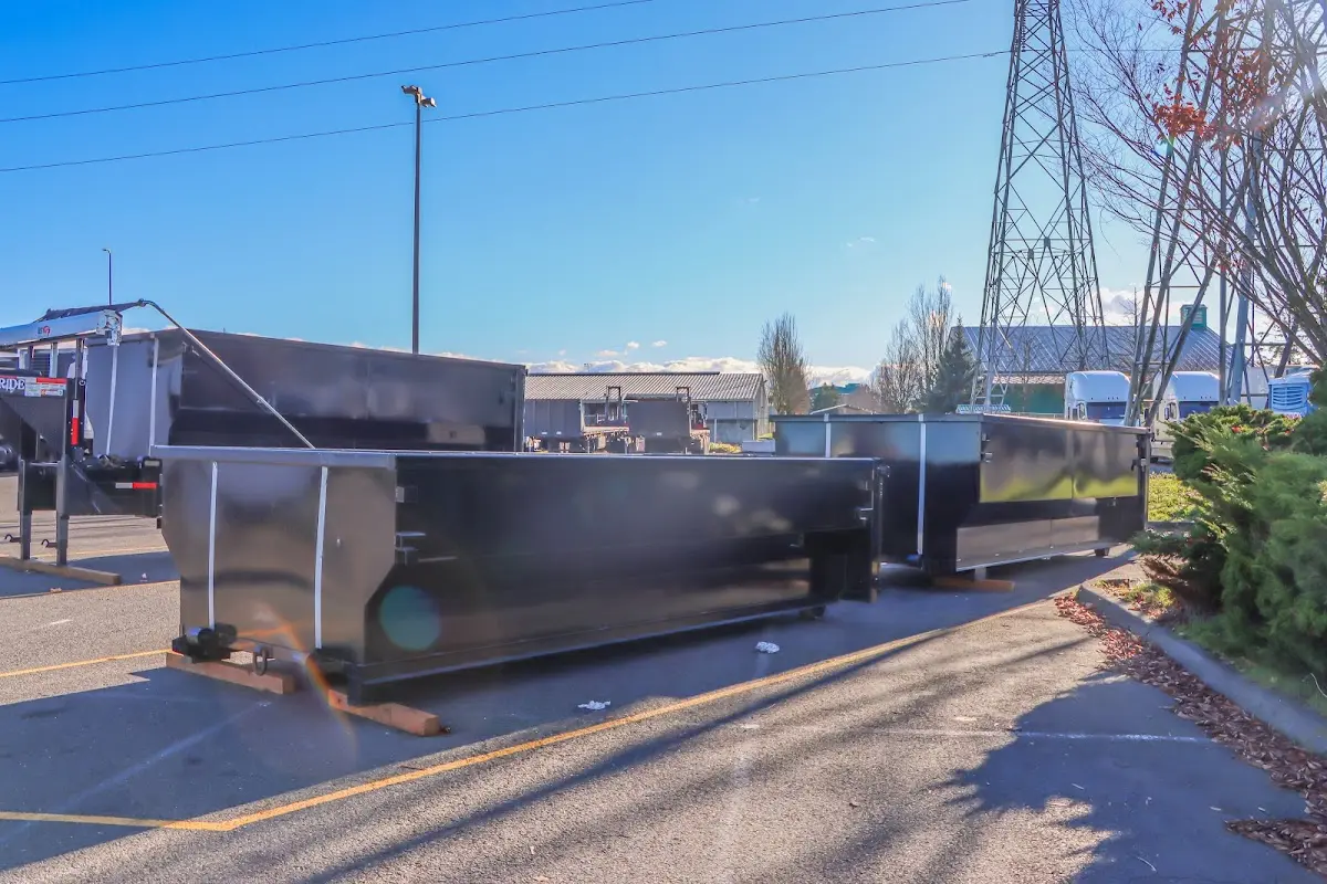 Roll-off dumpster ready for waste disposal at job site for 12 Yard Dumpster Rental in Rayne